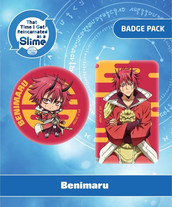 That Time I Got Reincarnated as a Slime Ansteck-Buttons Doppelpack Benimaru